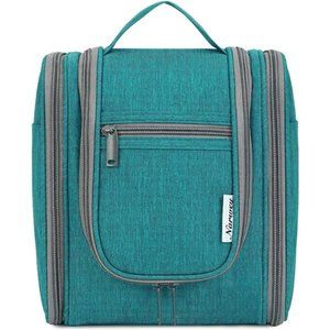 Hanging Travel Toiletry Bag Cosmetic Make up Organizer for Women and Men Teal